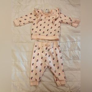 Janie & Jack cherries set 3-6m